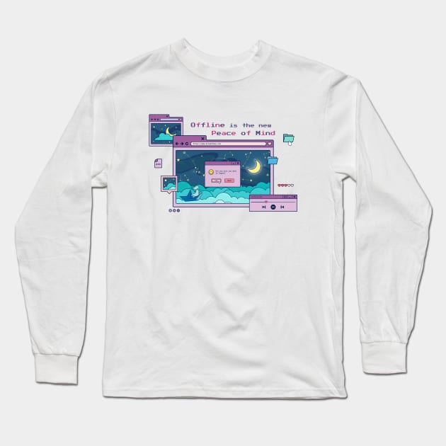 Offline The New Peace Of Mind Logo design Long Sleeve T-Shirt by Al-loony